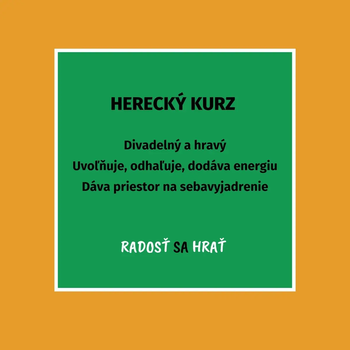 Herecký kurz program