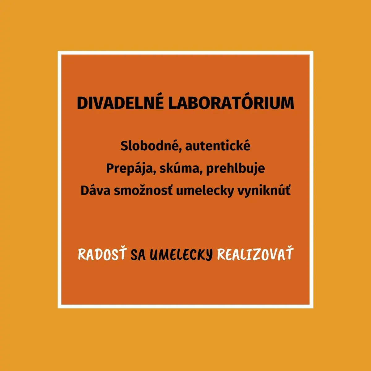 Divadelné laboratórium program