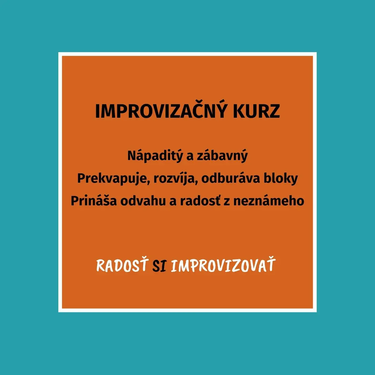 Improvizačný kurz program
